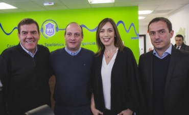 Vidal inauguró en Campana el nuevo Centro de Atención Telefónica 911