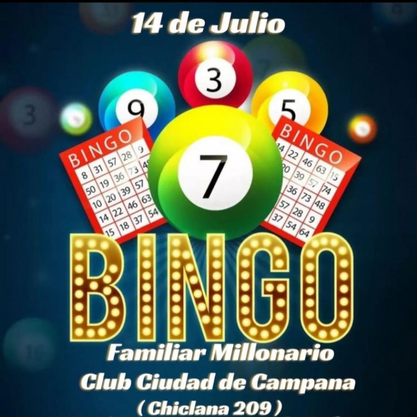 BINGO FAMILIAR EN EL CLUB CIUDAD DE CAMPANA