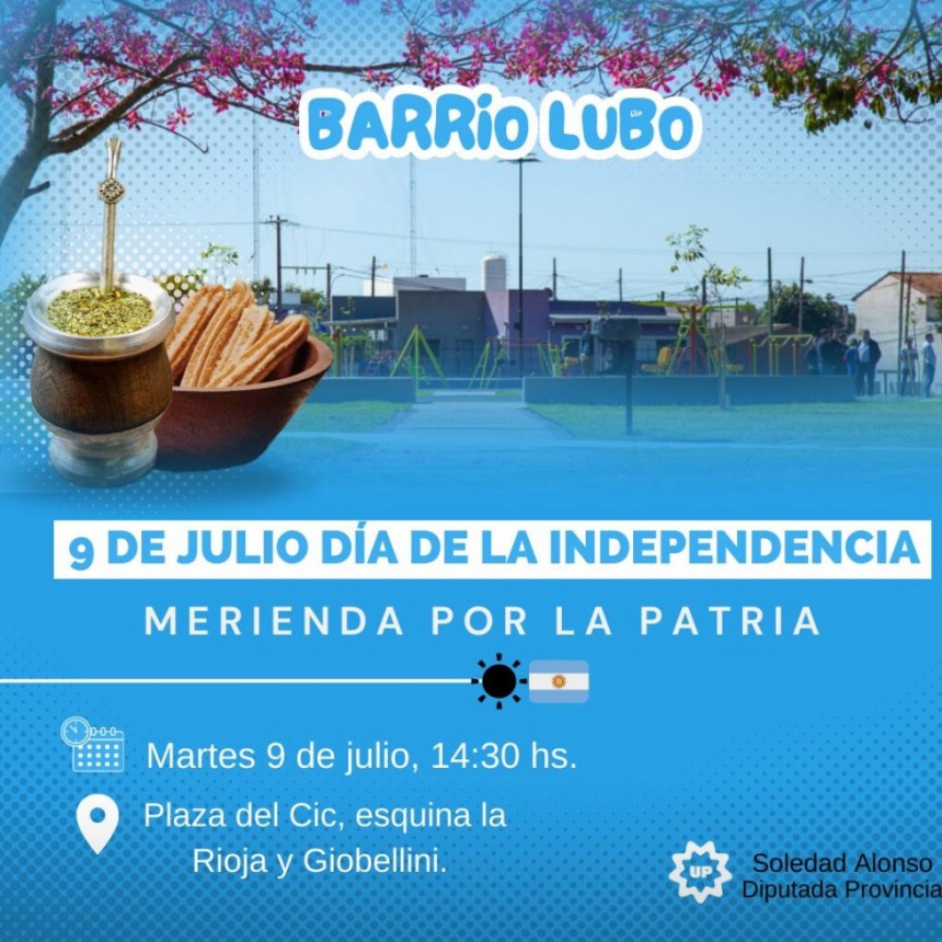 Día de la Independencia: merienda por la Patria en Barrio Lubo