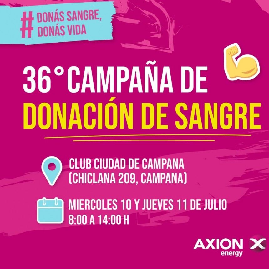 Axion energy realiza su tradicional jornada de donación de sangre