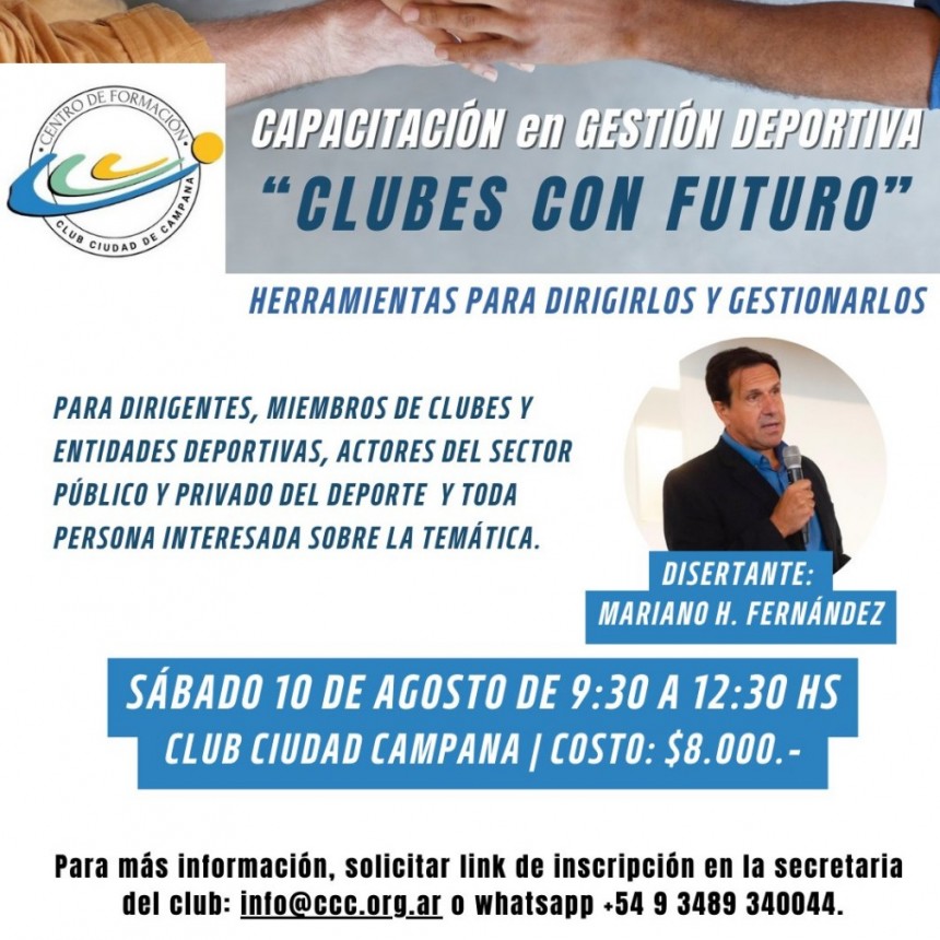 CAPACITACIÓN PARA DIRIGENTES “CLUBES CON FUTURO” Herramientas para dirigirlos y gestionarlos