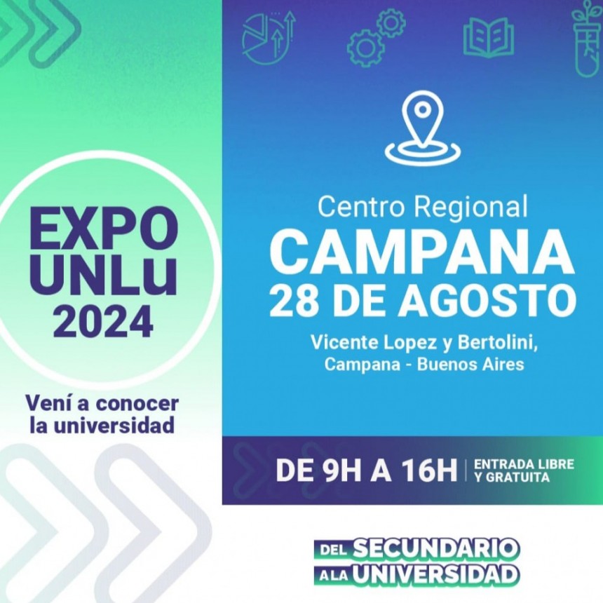 Expo UNLu 2024 ¡Descubre tu futuro en la Exposición de la Universidad Nacional de Luján!