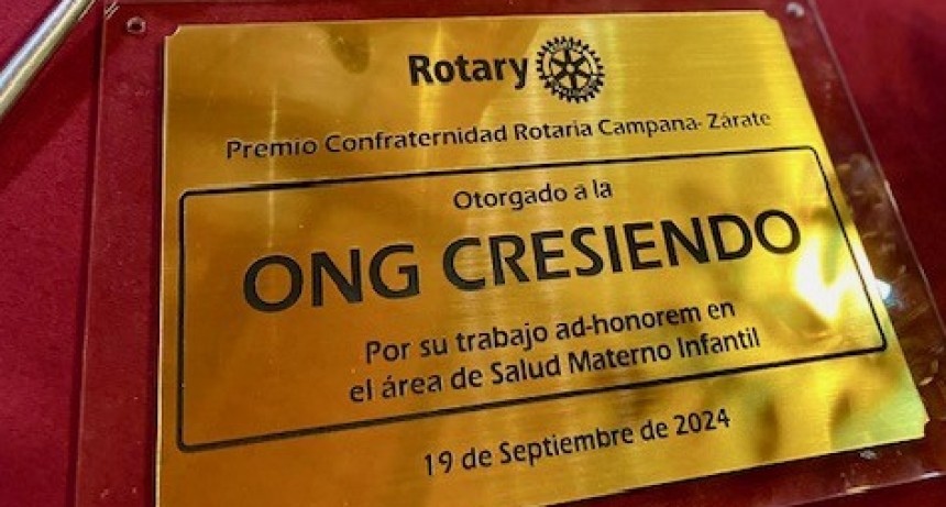 Rotary Club : Entrega del Premio Confraternidad