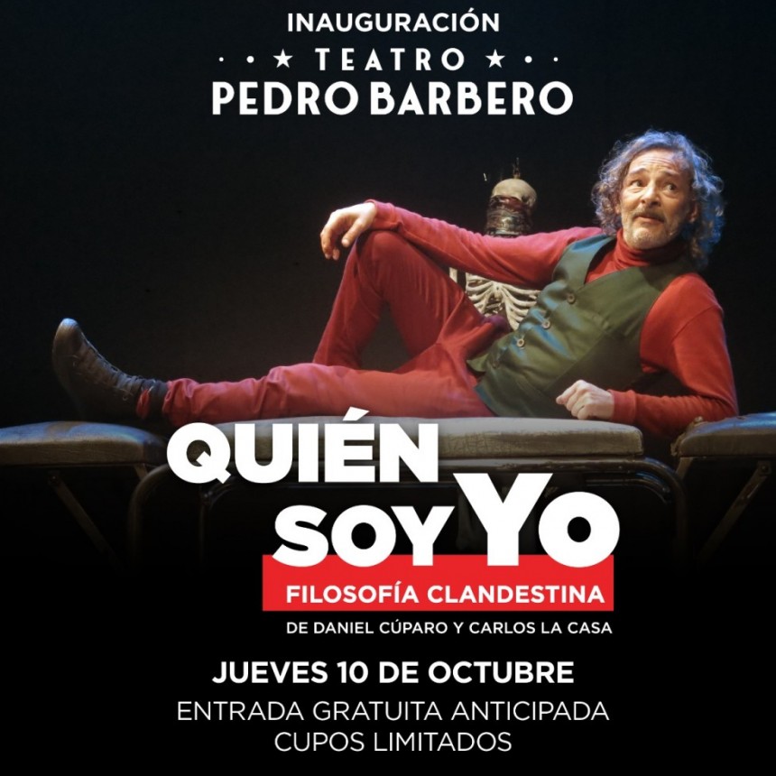 Con un unipersonal de Fabián Vena, este jueves se inaugurará el nuevo Teatro Pedro Barbero