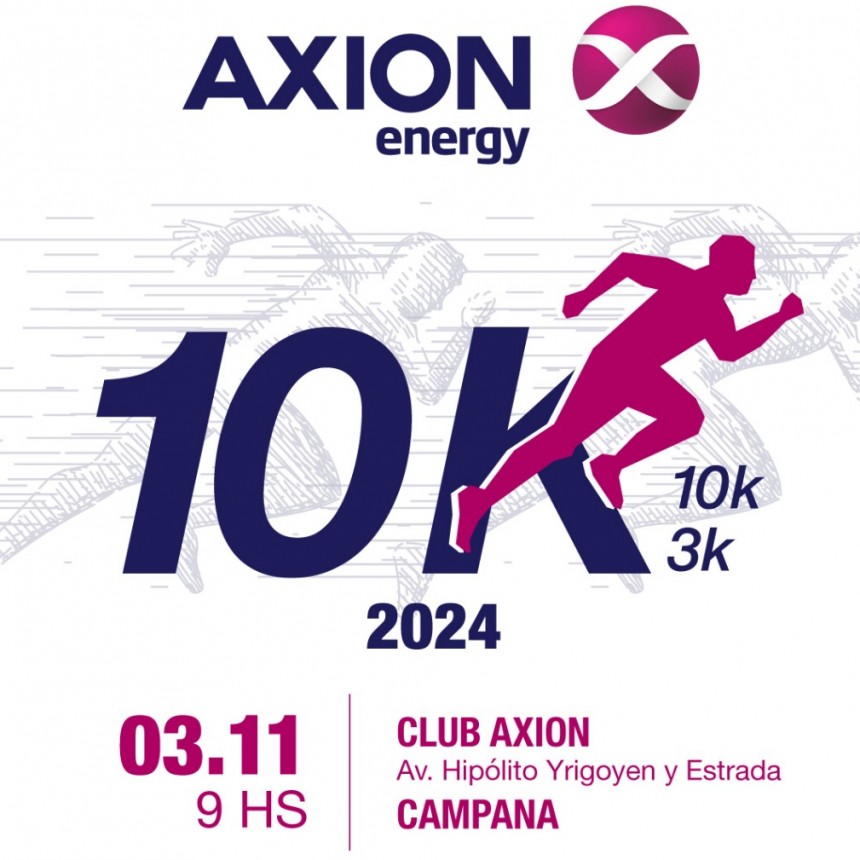 Se viene la tercera edición de la carrera de AXION energy 10K