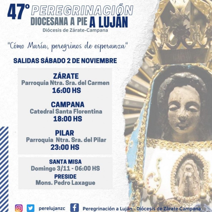 Anuncio de la 47ª Peregrinación a Luján