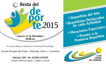 SE VIENE LA FIESTA DEL DEPORTE DEL CLUB CIUDAD DE CAMPANA