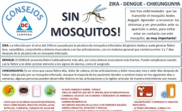 Defensa Civil brinda recomendaciones para prevenir el Dengue, Zika y Chikungunya