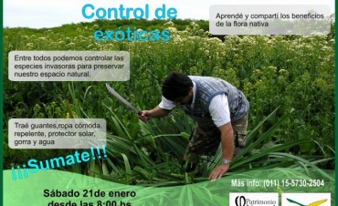 La Asociaci&oacute;n Patrimonio Natural invita a una jornada de control de plantas ex&oacute;ticas a fin de preservar este espacio natural