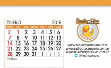 FELIZ A&Ntilde;O 2018 EL DESEO DE TODO EL EQUIPO DE RADIO CITY CAMPANA FM 91.7 Mhz