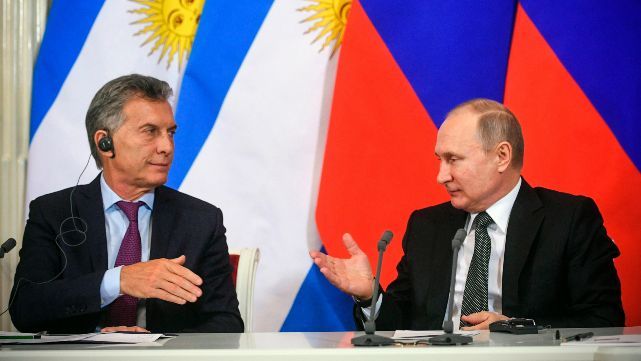 Macri y Putin hablaron de cooperaci&oacute;n econ&oacute;mica y del ARA San Juan