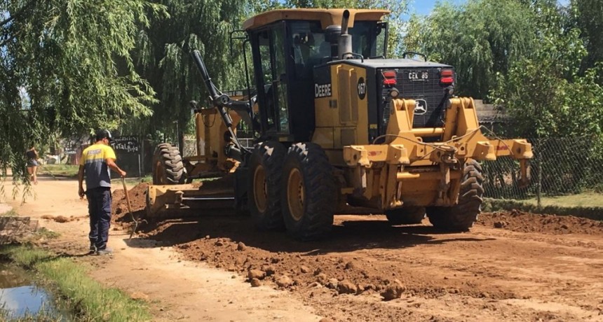 El Municipio realiza el  mantenimiento de  calles en San Cayetano