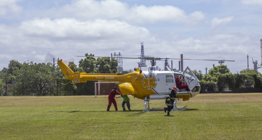 R&aacute;pido operativo para trasladar en helic&oacute;ptero a una menor, que ingres&oacute; en grave estado al Hospital San Jos&eacute;