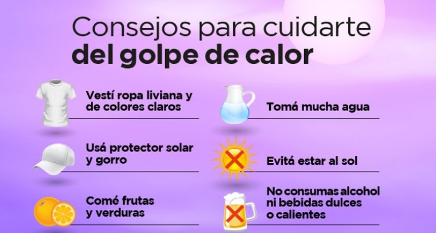 Golpe de calor: la SecretarÃa de Salud brindó consejos para evitarlo