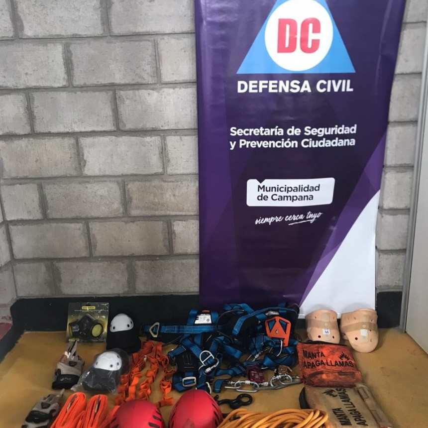 Defensa Civil Campana agradeció la importante donación de Carboclor