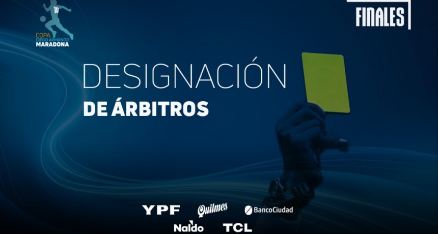 Árbitros para las finales de la Copa Diego Maradona