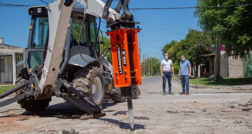 Lubo: el Municipio inició la reparación de pavimento por donde circula el transporte de pasajeros