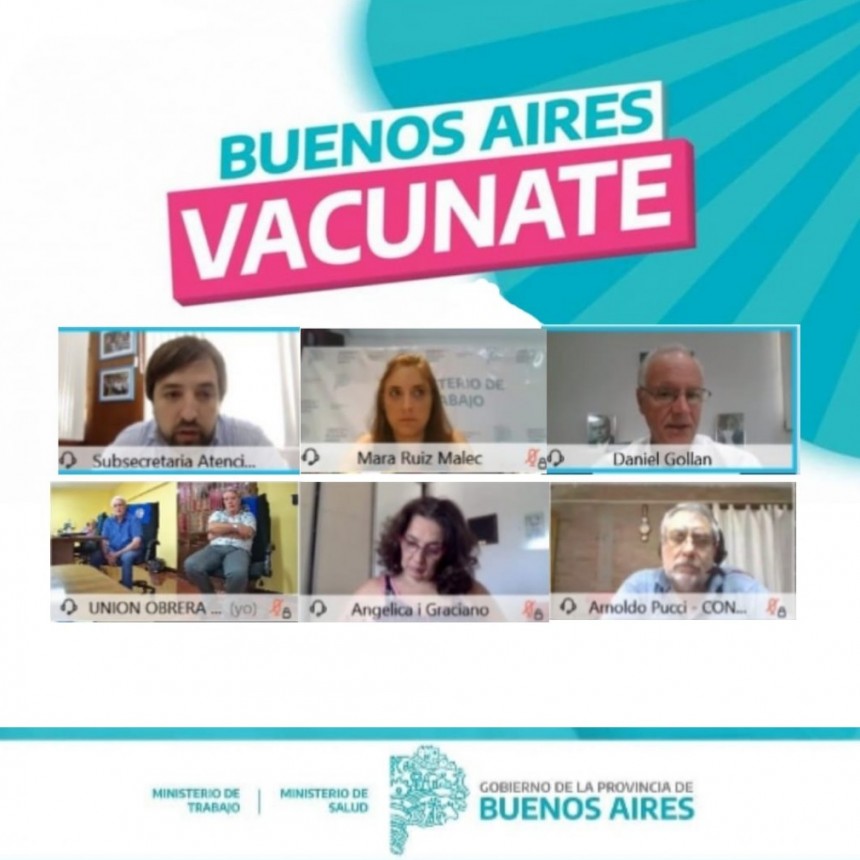 Los sindicatos tendrán un rol protagónico en la campaña de vacunación contra el COVID-19