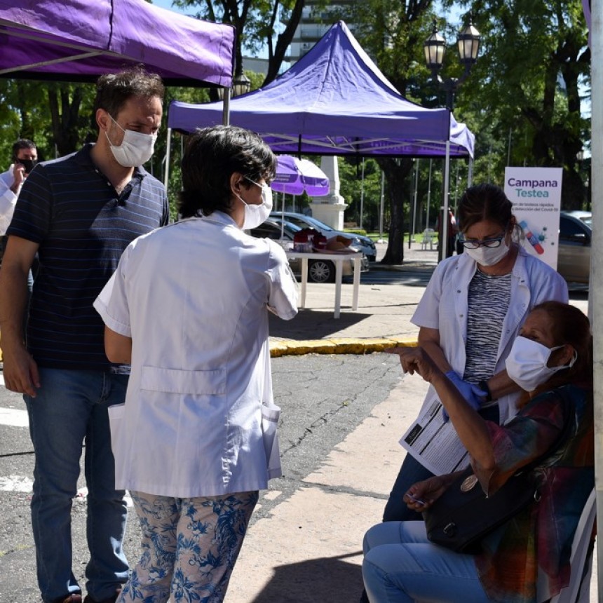 El Intendente encabezó la tercera jornada de testeos rápidos para detectar casos de COVID-19