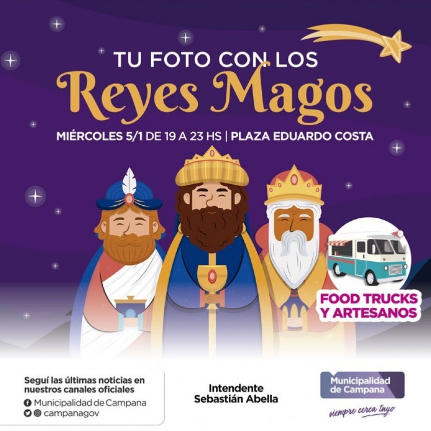 El miércoles, los Reyes Magos visitarán la plaza Eduardo Costa