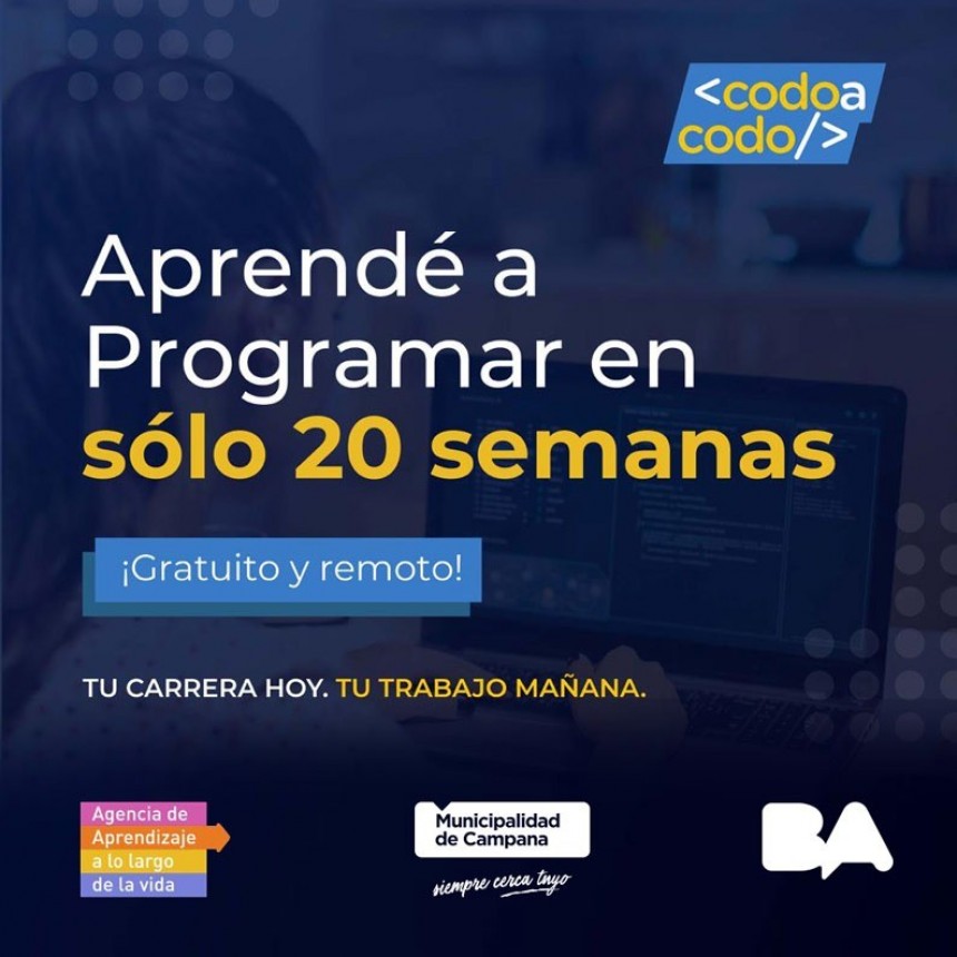 Está abierta la inscripción al Programa Codo a Codo 4.0