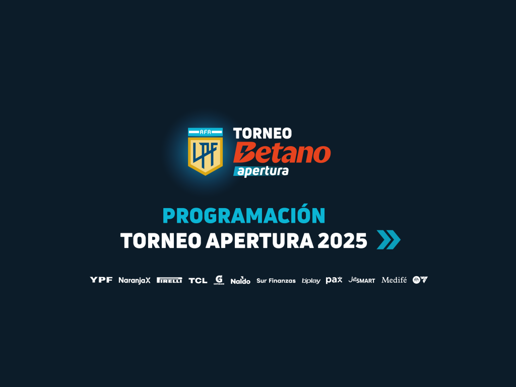 La Liga Profesional de Fútbol de la AFA presenta la programación de las fecha 1  del Torneo Apertura Betano 2025, que comenzará a disputarse el jueves 23 de enero