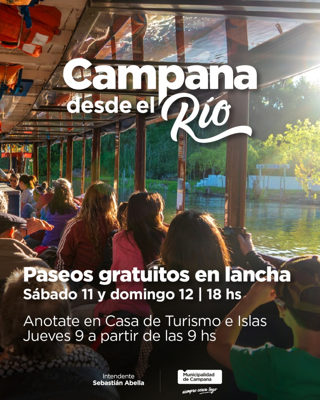 Este fin de semana habrá paseos gratuitos en lancha por el delta campanense