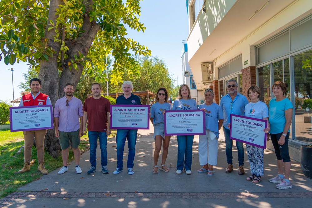 Instituciones de la ciudad recibieron aportes solidarios de las Fiestas del C.B.C