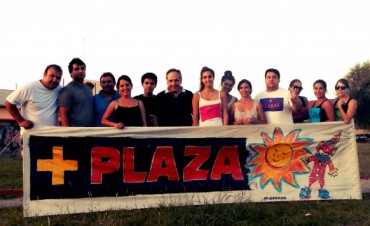 Juan Ghione junto a los J&oacute;venes de La Corriente iniciaron el ciclo &ldquo;+ Plazas&rdquo;.