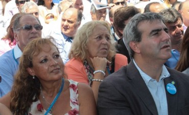 La Intendente Giroldi, presente  en la puesta en marcha de Atucha II