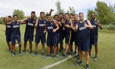 Concentrados de Boca Juniors para enfrentar a San Lorenzo