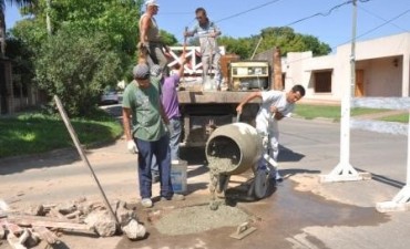 Nuevos trabajos de bacheo en el casco c&eacute;ntrico de la ciudad