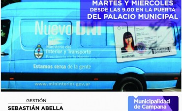 Martes y mi&eacute;rcoles se podr&aacute; tramitar el nuevo DNI en la puerta del Palacio Municipal