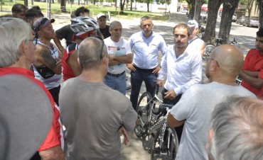 Abella se reunió con integrantes de la Asociación Ciclista Campanense