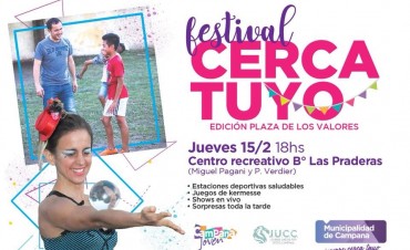 El festival &ldquo;Cerca Tuyo&rdquo; estar&aacute; ma&ntilde;ana en Las Praderas