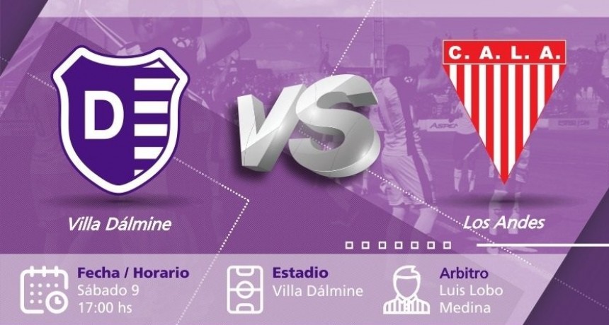 Villa D&aacute;lmine juega el s&aacute;bado a las 17 horas en Campana frente a Los Andes