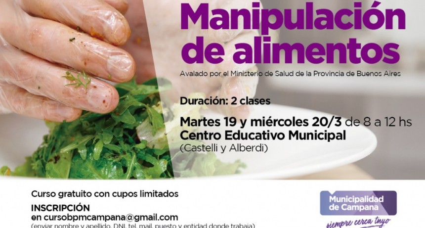 Regresan los cursos de manipulación de alimentos