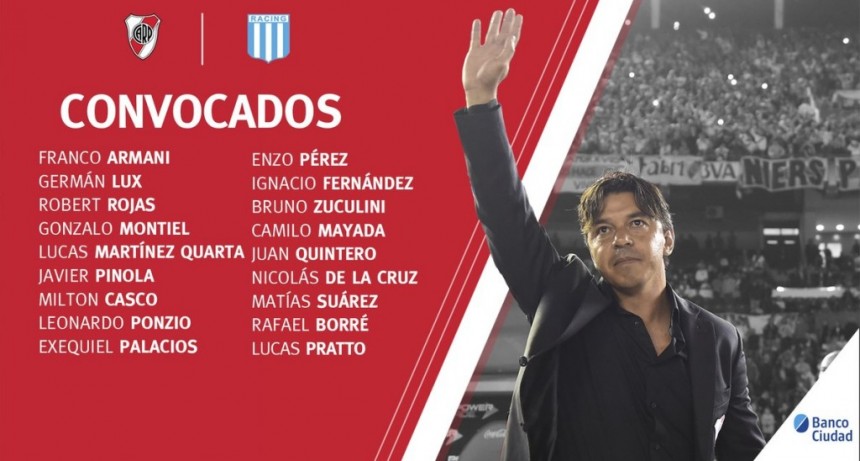 River Plate recibe la visita del l&iacute;der Racing Club