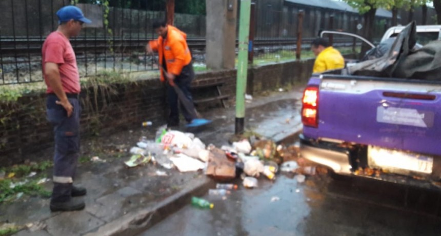 El Municipio realiz&oacute; trabajos de limpieza durante y despu&eacute;s de las intensas lluvias 