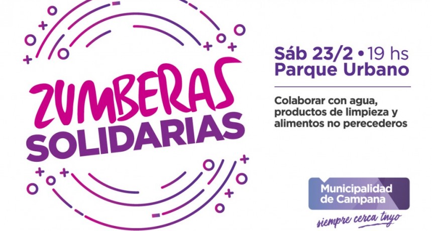 Se viene una tarde solidaria de Zumba en el Parque Urbano