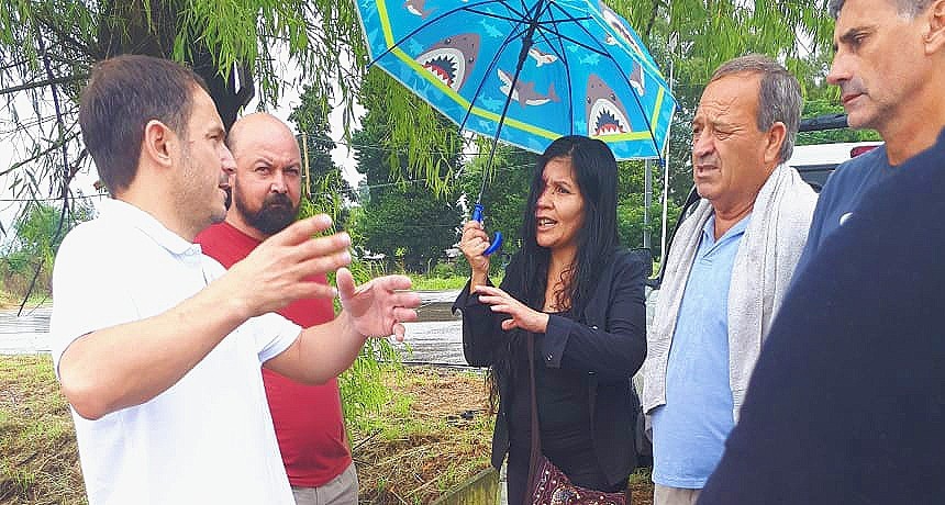 Abella regres&oacute; a Los Pioneros para supervisar los trabajos de mantenimieto