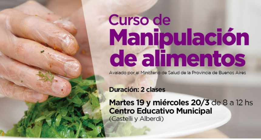 En marzo comienza el curso de manipulaci&oacute;n de alimentos
