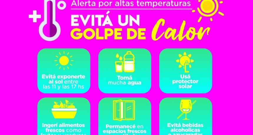 Brindan consejos para evitar el golpe de calor   