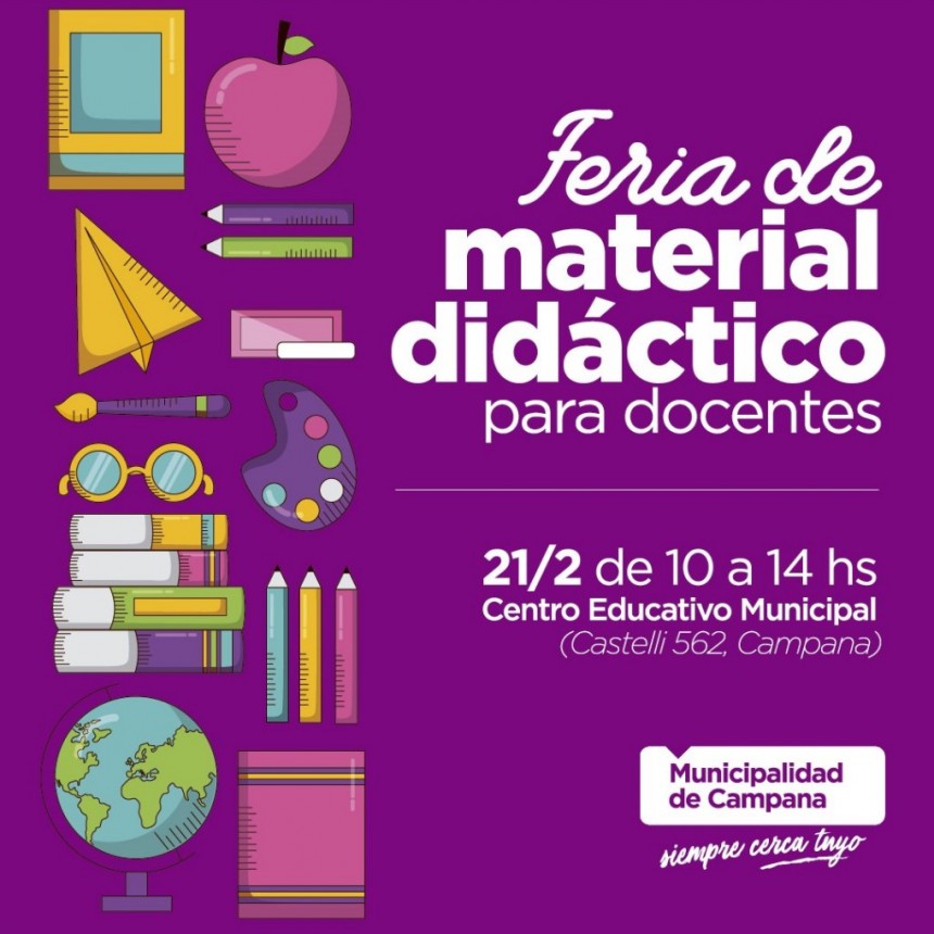 Invitan a los docentes a una feria de material did&aacute;ctico 