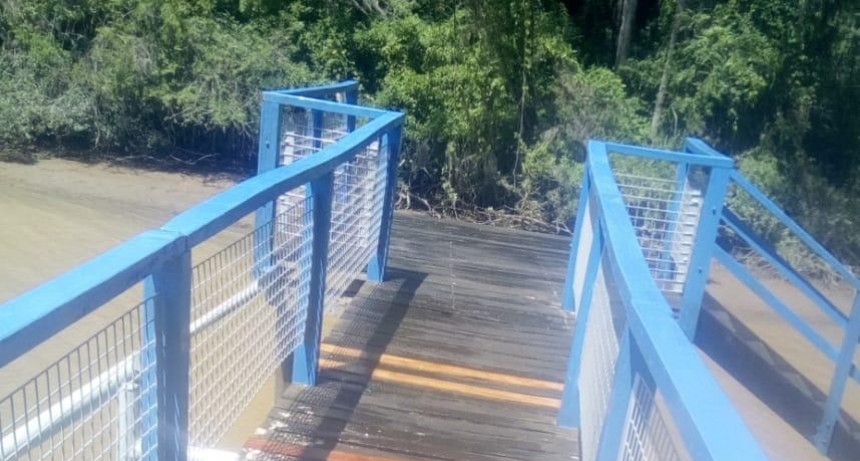 El Municipio reforz&oacute; y repar&oacute; el muelle de Otamendi