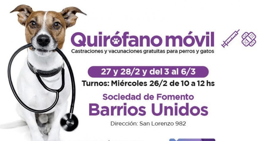 Barrios Unidos recibir&aacute; al Quir&oacute;fano M&oacute;vil
