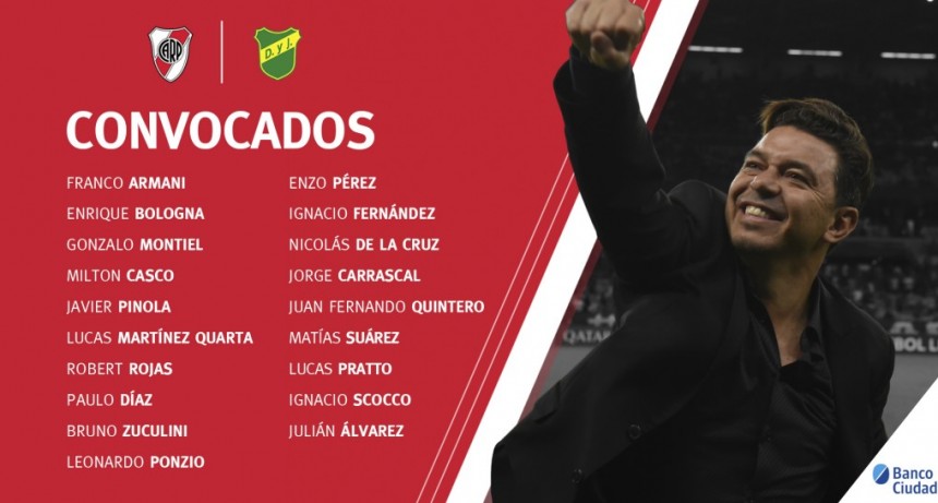 River Plate con plantel confirmado para enfrentar a Defensa y Justicia