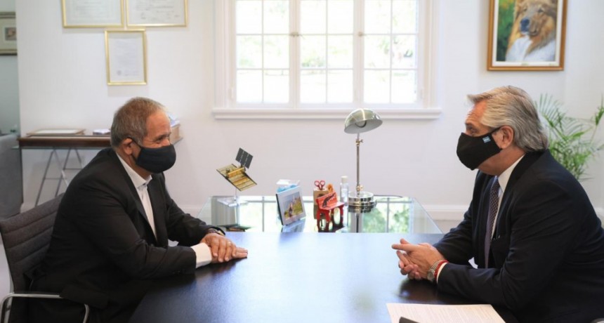 El Presidente se reunió con el secretario general de La Bancaria, Sergio Palazzo