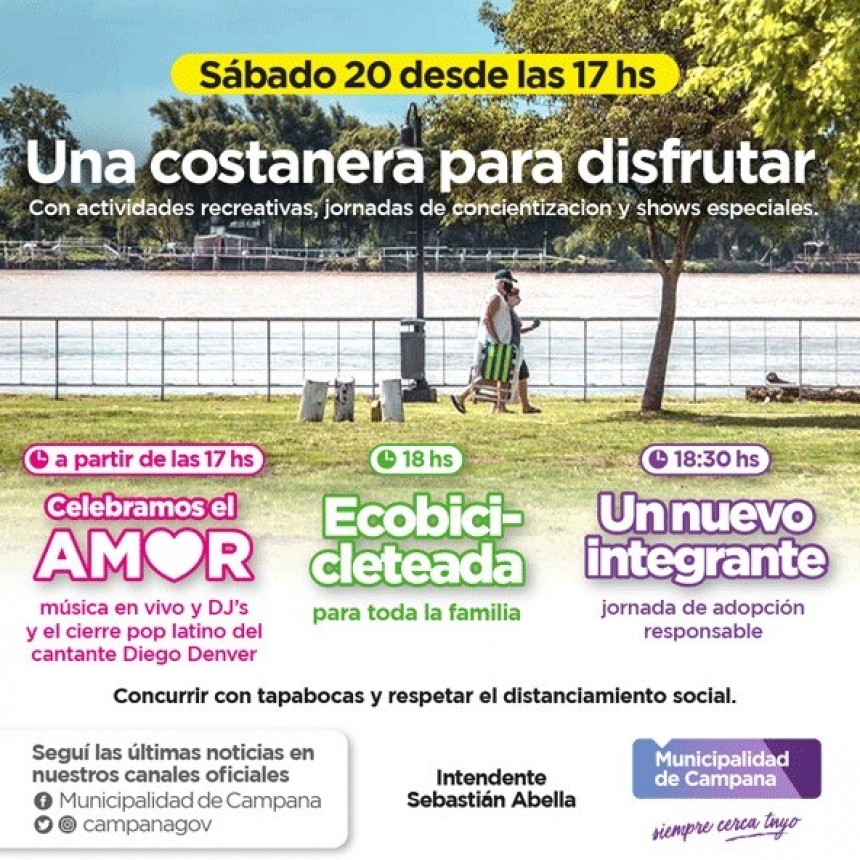 Este sábado, una Costanera para disfrutar