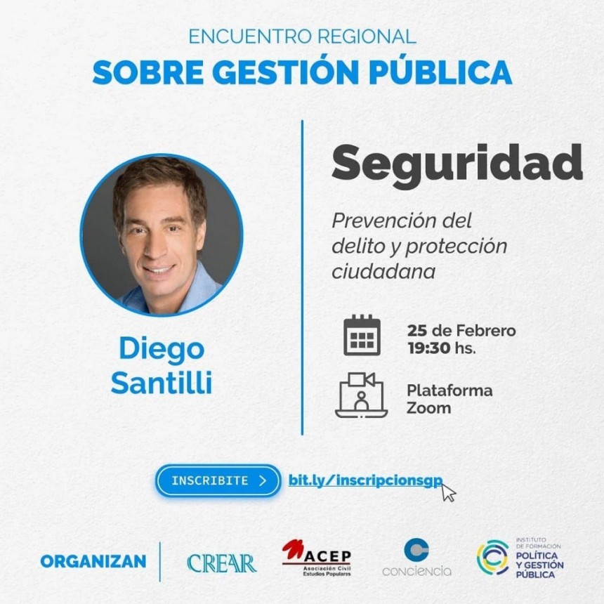 El vicejefe de gobierno de Buenos Aires expondrá sobre seguridad, prevención del delito y protección ciudadana